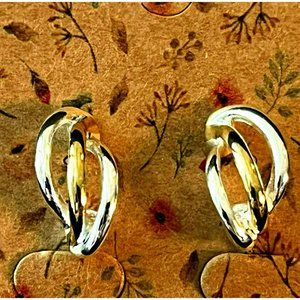 Napier Vintage Two Tone Clip/ Screw back earrings